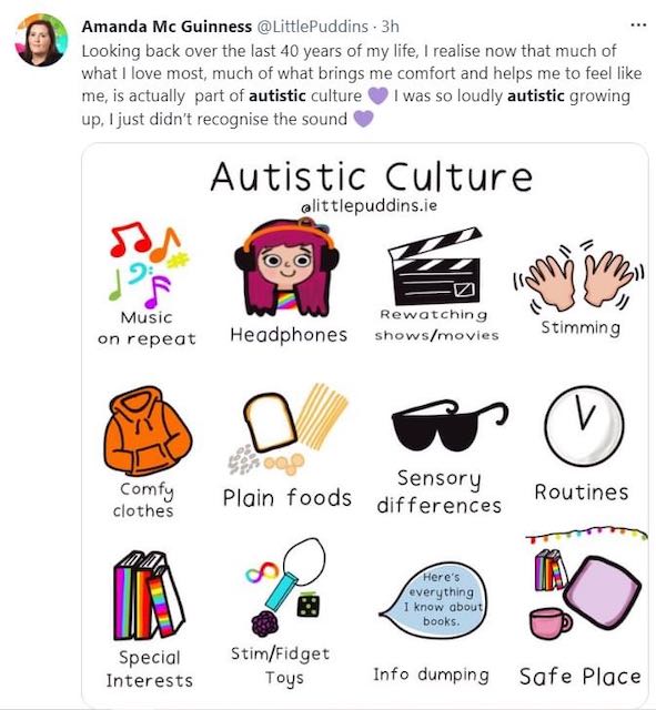 Autistic Culture drawing by @littlepuddins.ie